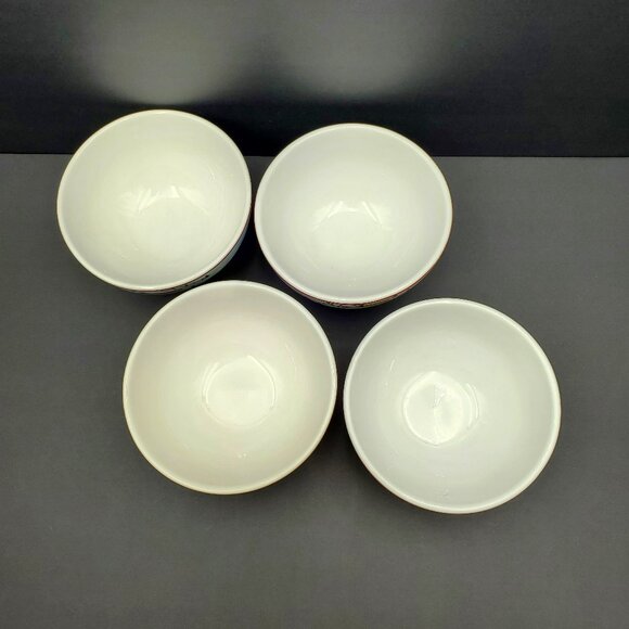 Sakura Christmas Valley Cereal Bowls David Carter Brown Holiday Soup Bowls - Picture 3 of 8